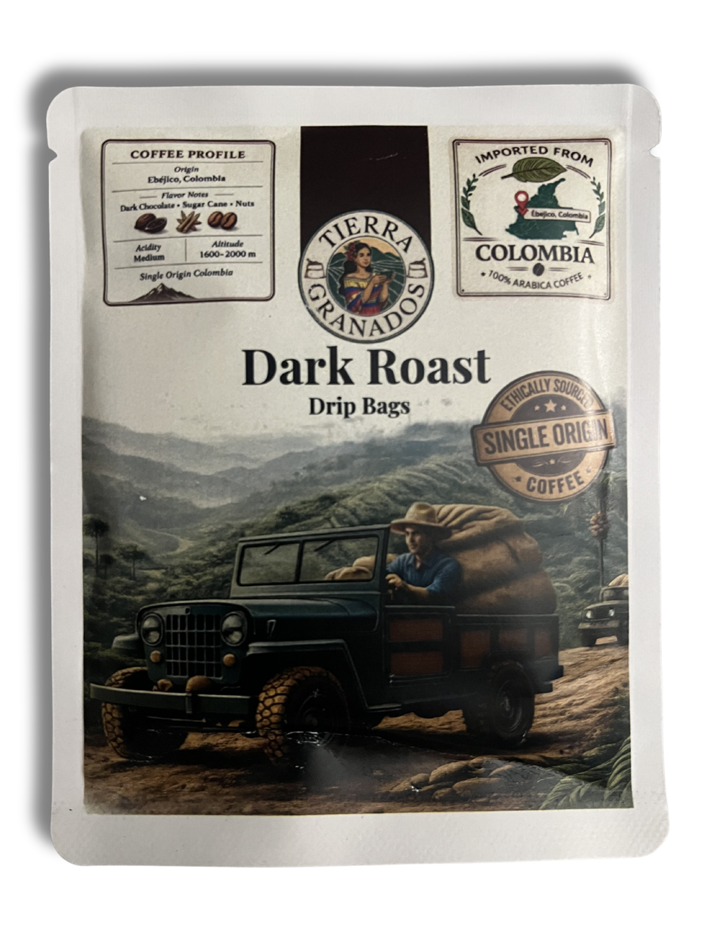 Tierra Granados Dark Roast Drip Bags